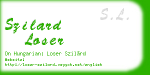 szilard loser business card